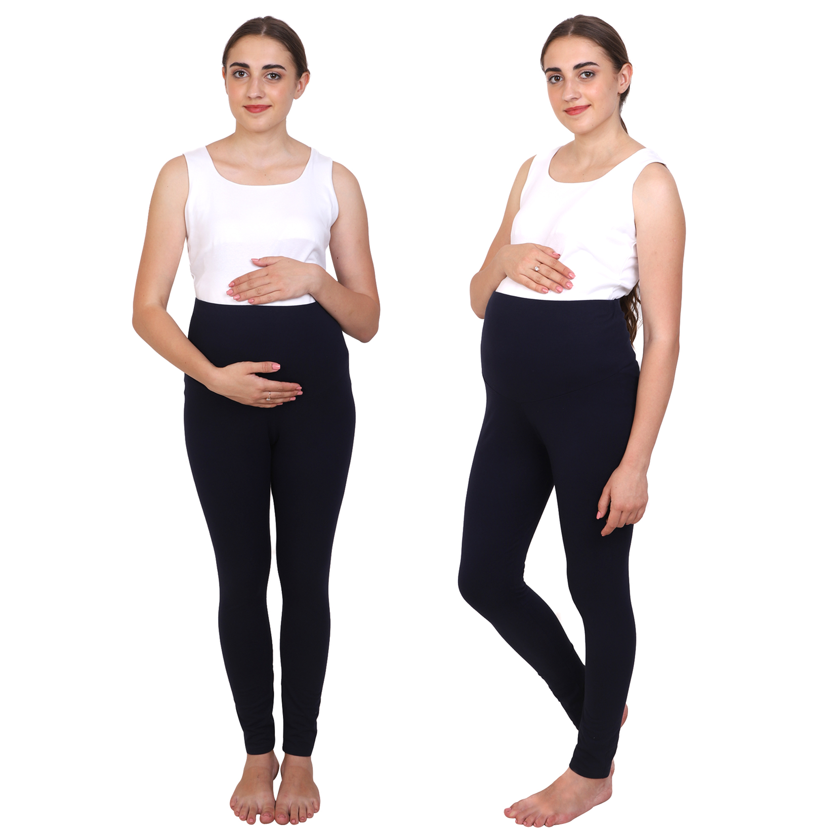 Buy Mommy Fash'n Women's Regular Fit Cotton Maternity Leggings  (MFLW36_White_2XL) at Amazon.in